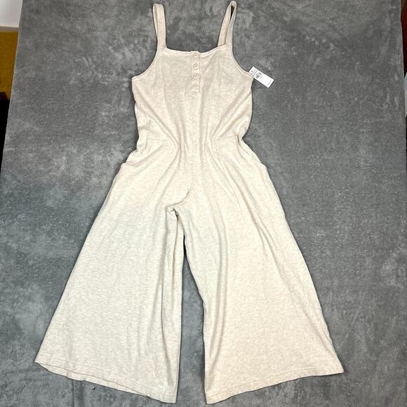 American Eagle Outfitters Pants - American Eagle Lounge Jumper Women's S NWT Wide Leg Cream Comfy